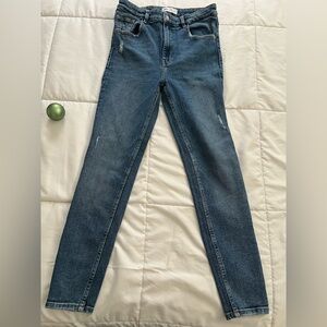 Zara Women's high waist Skinny Jeans in Blue size 4/6